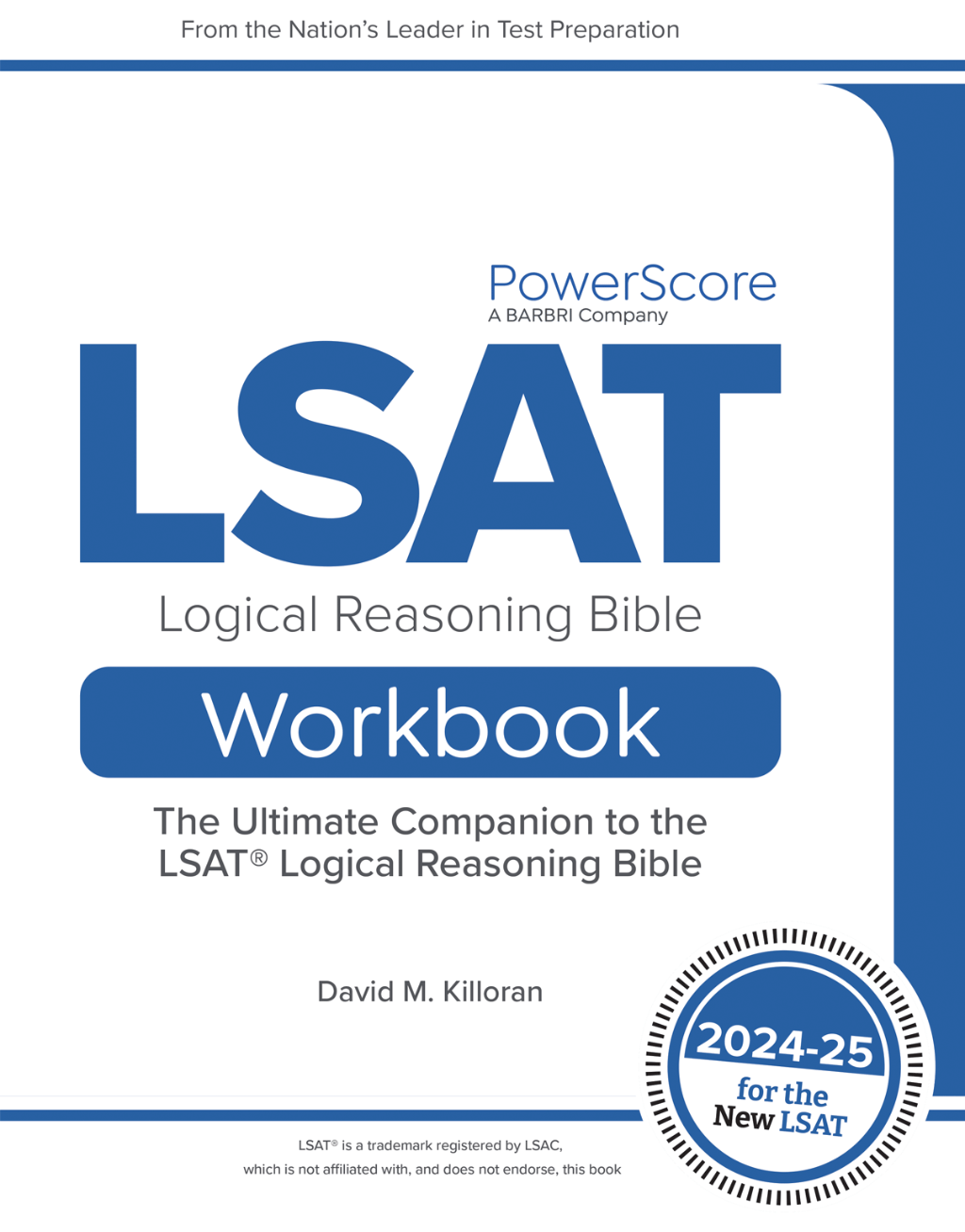 LSAT Logical Reasoning Bible Workbook cover