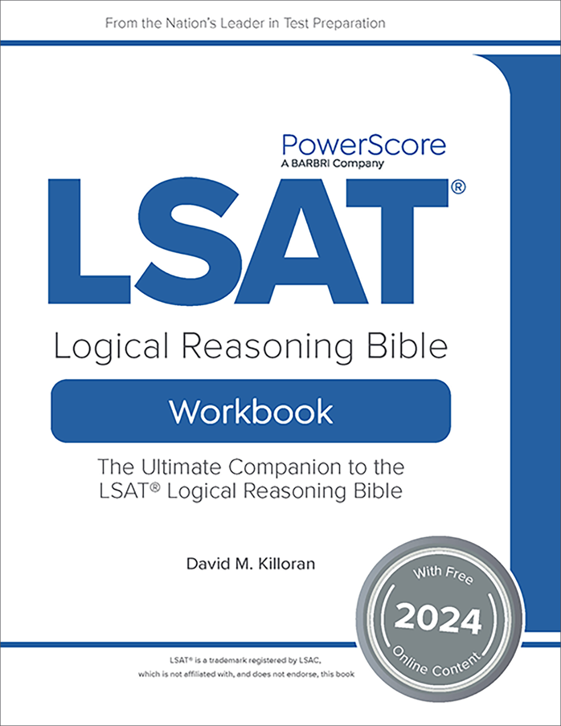BARBRI PowerScore Logical Reasoning Bible Workbook Cover