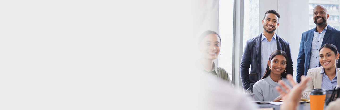 group of smiling people looking for employment